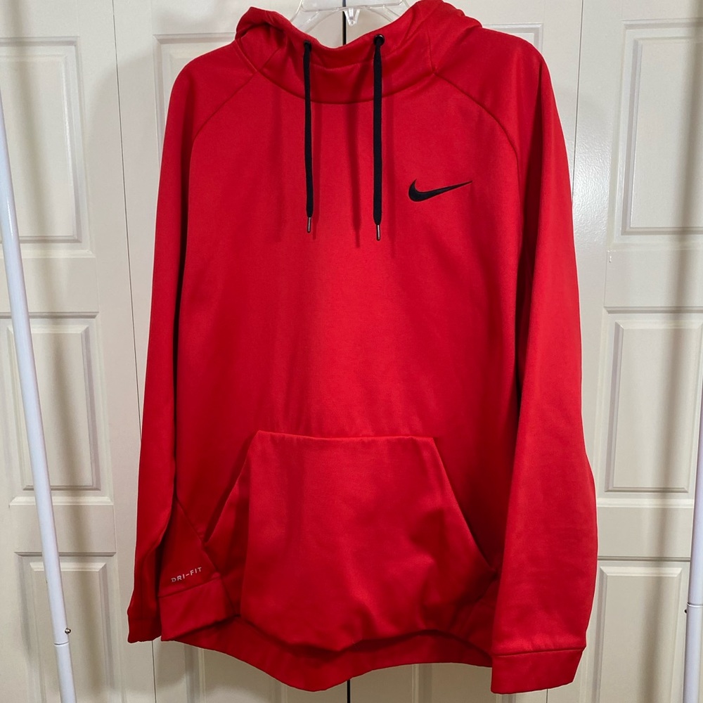 Nike Dri-Fit Red Hooded Sweatshirt